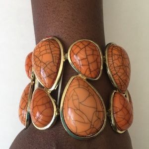 Beautiful Orange Tear Drop Bracelet